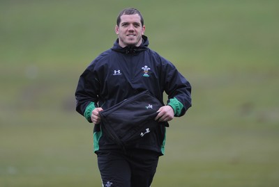 04.02.10 - Wales Rugby Training -  Paul James during training. 