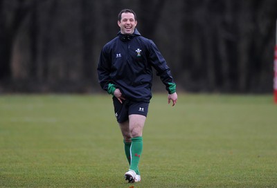 04.02.10 - Wales Rugby Training -  Gareth Cooper during training. 