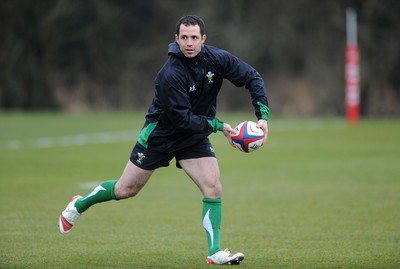 04.02.10 - Wales Rugby Training -  Gareth Cooper during training. 