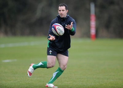 04.02.10 - Wales Rugby Training -  Gareth Cooper during training. 