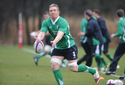 04.02.10 - Wales Rugby Training -  Andy Powell during training. 