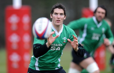 04.02.10 - Wales Rugby Training -  James Hook during training. 