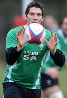 04.02.10 - Wales Rugby Training -  James Hook during training. 