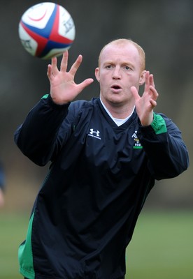04.02.10 - Wales Rugby Training -  Martyn Williams during training. 