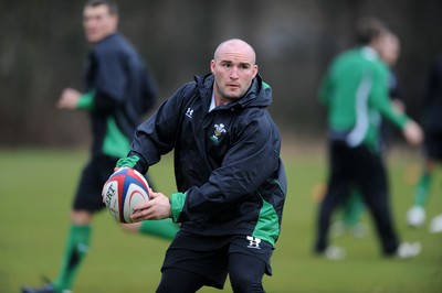 04.02.10 - Wales Rugby Training -  Gareth Williams during training. 