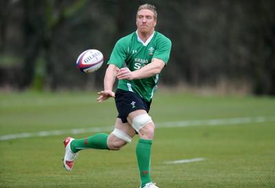 04.02.10 - Wales Rugby Training -  Andy Powell during training. 
