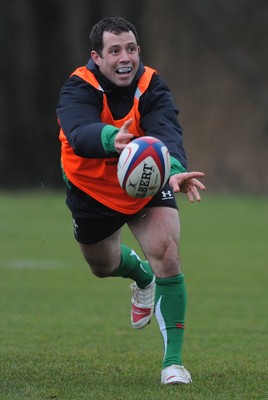 04.02.10 - Wales Rugby Training -  Gareth Cooper during training. 
