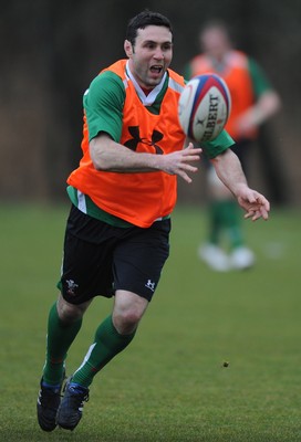 04.02.10 - Wales Rugby Training -  Stephen Jones during training. 