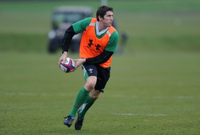 04.02.10 - Wales Rugby Training -  James Hook during training. 