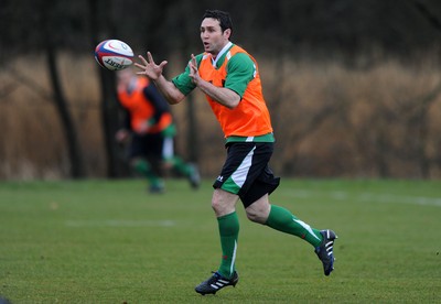 04.02.10 - Wales Rugby Training -  Stephen Jones during training. 