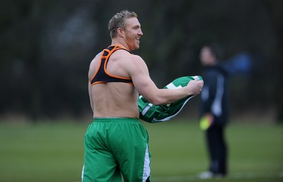 04.02.10 - Wales Rugby Training -  Andy Powell during training. 