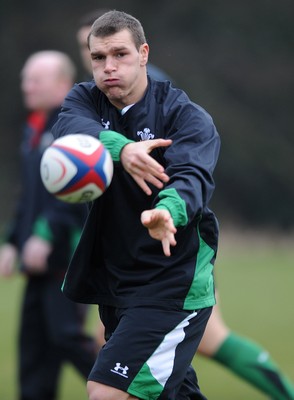 04.02.10 - Wales Rugby Training -  Tom James during training. 