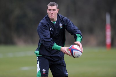 04.02.10 - Wales Rugby Training -  Tom James during training. 