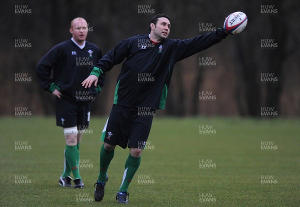 04.02.10 - Wales Rugby Training -  Stephen Jones during training. 