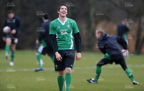 04.02.10 - Wales Rugby Training -  James Hook during training. 