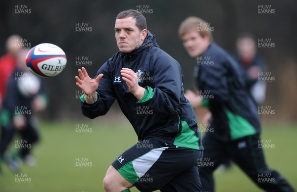 04.02.10 - Wales Rugby Training -  Paul James during training. 