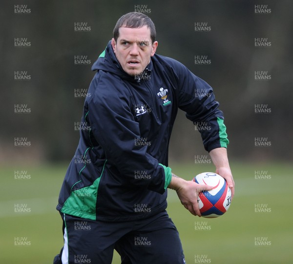 04.02.10 - Wales Rugby Training -  Paul James during training. 