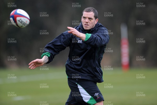 04.02.10 - Wales Rugby Training -  Paul James during training. 