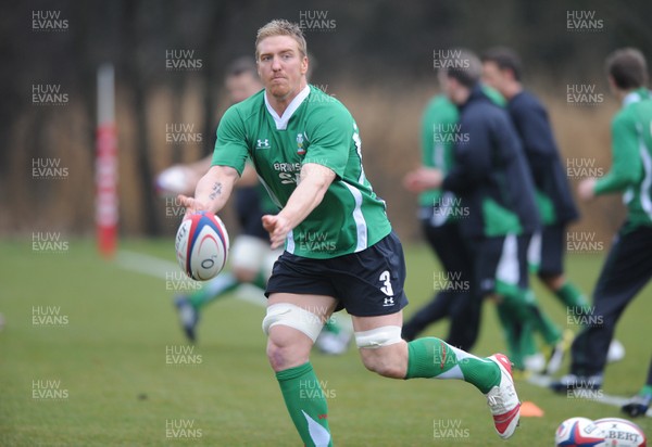 04.02.10 - Wales Rugby Training -  Andy Powell during training. 