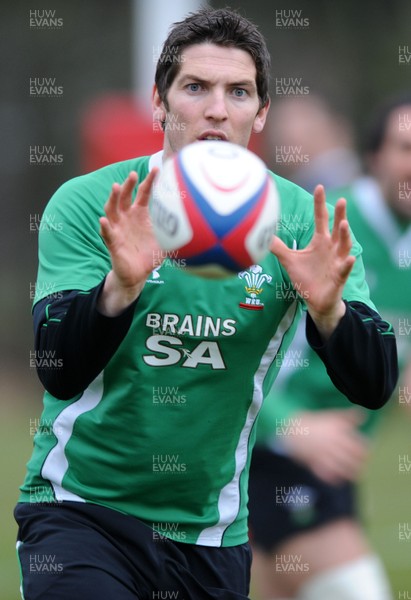 04.02.10 - Wales Rugby Training -  James Hook during training. 