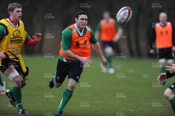 04.02.10 - Wales Rugby Training -  Stephen Jones during training. 