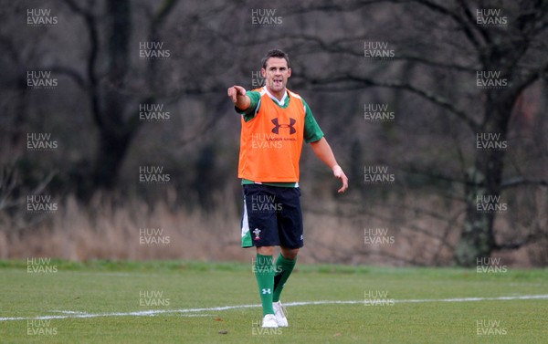 04.02.10 - Wales Rugby Training -  Lee Byrne during training. 
