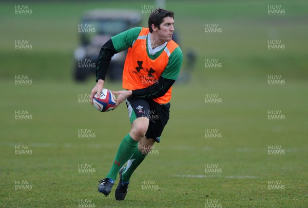 04.02.10 - Wales Rugby Training -  James Hook during training. 