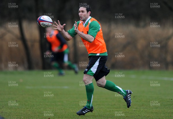 04.02.10 - Wales Rugby Training -  Stephen Jones during training. 