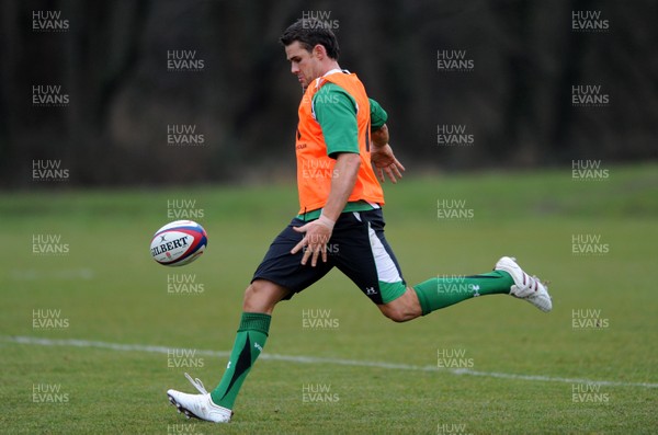 04.02.10 - Wales Rugby Training -  Lee Byrne during training. 