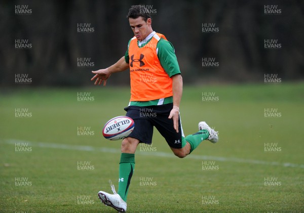 04.02.10 - Wales Rugby Training -  Lee Byrne during training. 