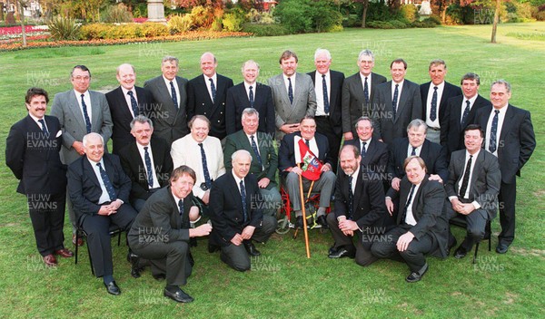 080596 -  The 1971 British & Irish Lions Team gather before dinner at City Hall in Cardiff