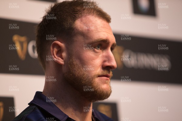 220120 - 2020 Guinness Six Nations Launch - Scotland captain Stuart Hogg during the 2020 Guinness Six Nations Launch at Tobacco Dock, London