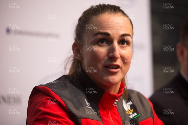 220120 - 2020 Guinness Six Nations Launch - Wales Women captain Siwan Lillicrap during the 2020 Guinness Six Nations Launch at Tobacco Dock, London