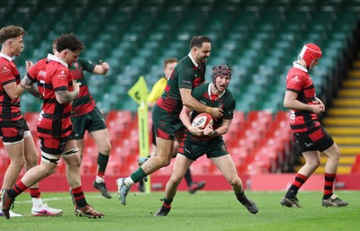 190426 - Aberavon Quins v Clwb Rygbi Cymry Caerdydd, Mens Division 2 Cup - Rhydian Williams of CRCC dives in to score try