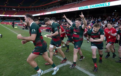 190426 - Aberavon Quins v Clwb Rygbi Cymry Caerdydd, Mens Division 2 Cup - Clwb Rygbi Cymry Caerdydd celebrate the win
