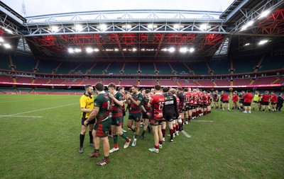 190426 - Aberavon Quins v Clwb Rygbi Cymry Caerdydd, Mens Division 2 Cup - Clwb Rygbi Cymry Caerdydd celebrate the win