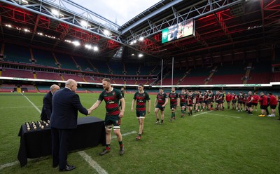 190426 - Aberavon Quins v Clwb Rygbi Cymry Caerdydd, Mens Division 2 Cup - Clwb Rygbi Cymry Caerdydd are presented with their medals