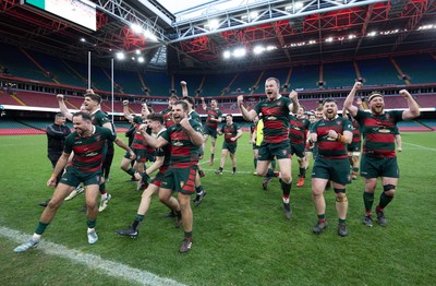 190426 - Aberavon Quins v Clwb Rygbi Cymry Caerdydd, Mens Division 2 Cup - Clwb Rygbi Cymry Caerdydd celebrate the win
