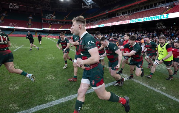 190426 - Aberavon Quins v Clwb Rygbi Cymry Caerdydd, Mens Division 2 Cup - Clwb Rygbi Cymry Caerdydd celebrate the win