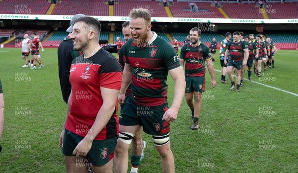 190426 - Aberavon Quins v Clwb Rygbi Cymry Caerdydd, Mens Division 2 Cup - Clwb Rygbi Cymry Caerdydd celebrate the win