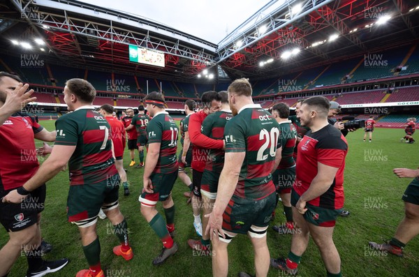 190426 - Aberavon Quins v Clwb Rygbi Cymry Caerdydd, Mens Division 2 Cup - Clwb Rygbi Cymry Caerdydd celebrate the win
