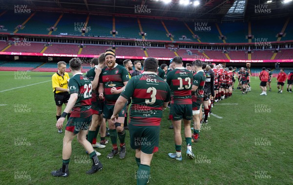 190426 - Aberavon Quins v Clwb Rygbi Cymry Caerdydd, Mens Division 2 Cup - Clwb Rygbi Cymry Caerdydd celebrate the win