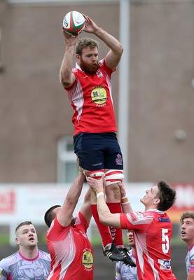 081016 - Aberavon v Llanelli - Principality Premiership - Tom Phillips of Llanelli wins the line out