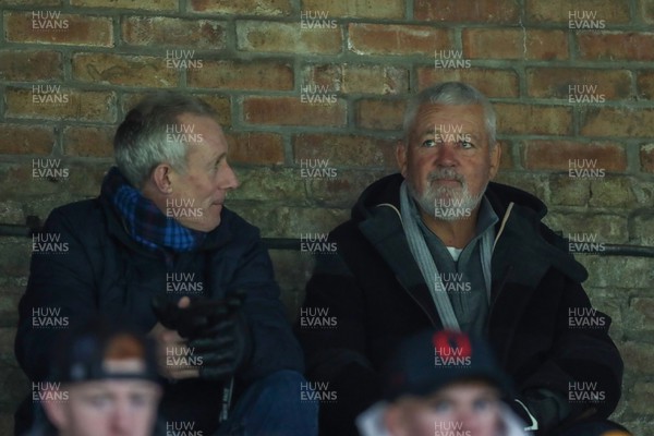 130124 - Aberavon v Wales U20 - Rob Howley and Warren Gatland watch the game 