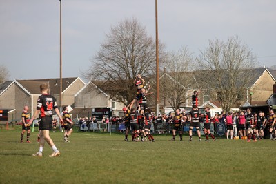 210326 - Abercrave v Dowlais - WRU Division One Semi Final - Line out 