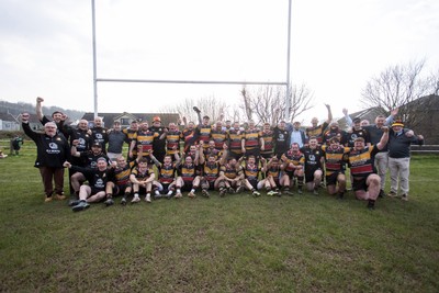 210326 - Abercrave v Dowlais - WRU Division One Semi Final - Abercrave celebrate the win