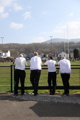 210326 - Abercrave v Dowlais - WRU Division One Semi Final - Fans watch the game