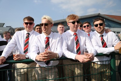 210326 - Abercrave v Dowlais - WRU Division One Semi Final - Fans watch the game