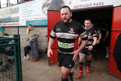 210326 - Abercrave v Dowlais - WRU Division One Semi Final - Teams walk out