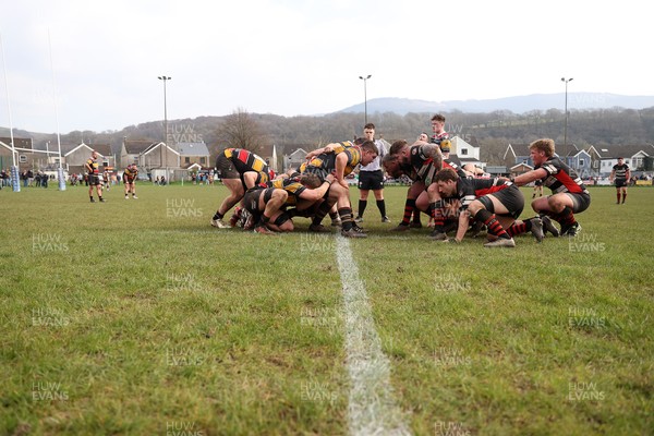 210326 - Abercrave v Dowlais - WRU Division One Semi Final - Scrum